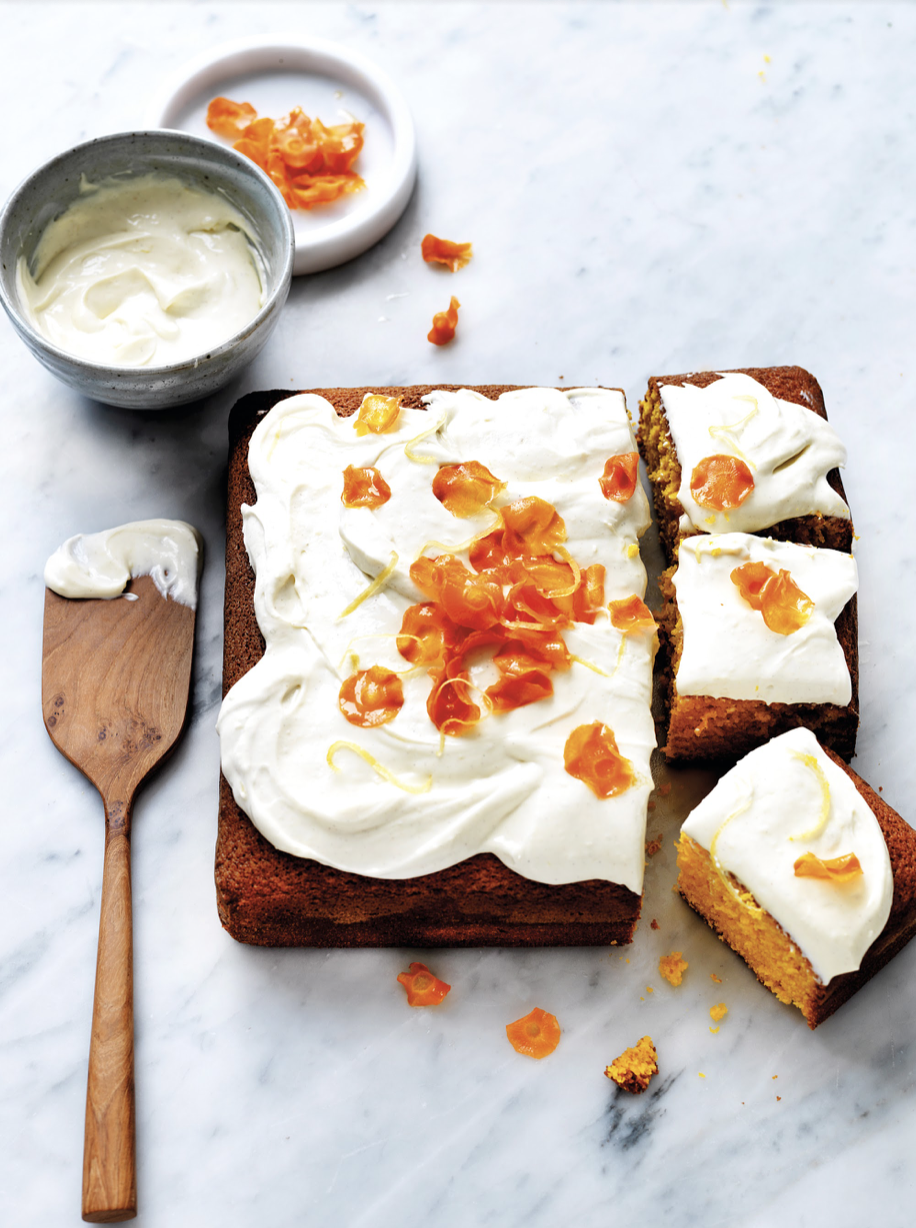 Halwa Carrot Cake With Lemon Frosting