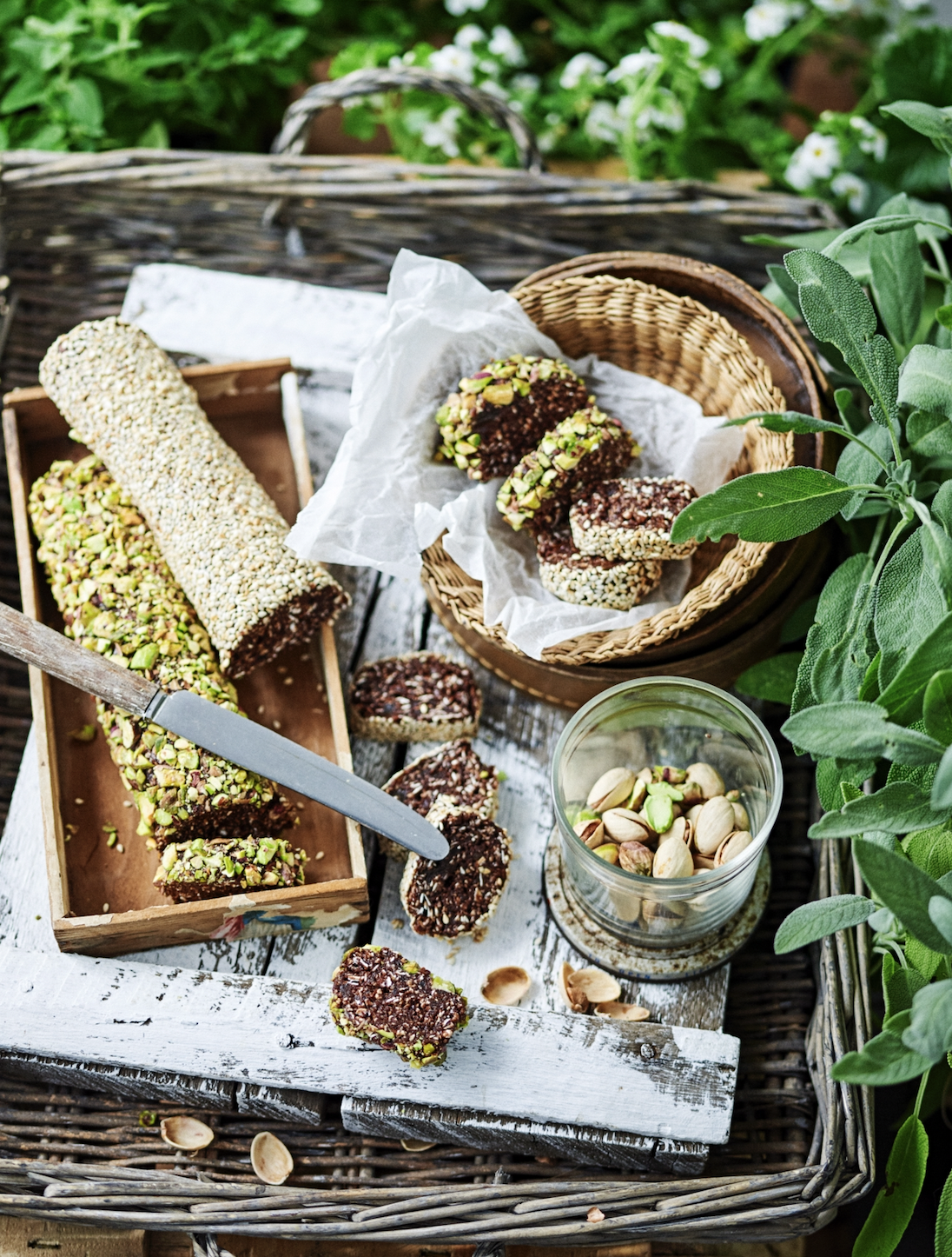 No-bake chocolate halva cookies