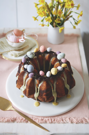 Chocolate orange marble bundt