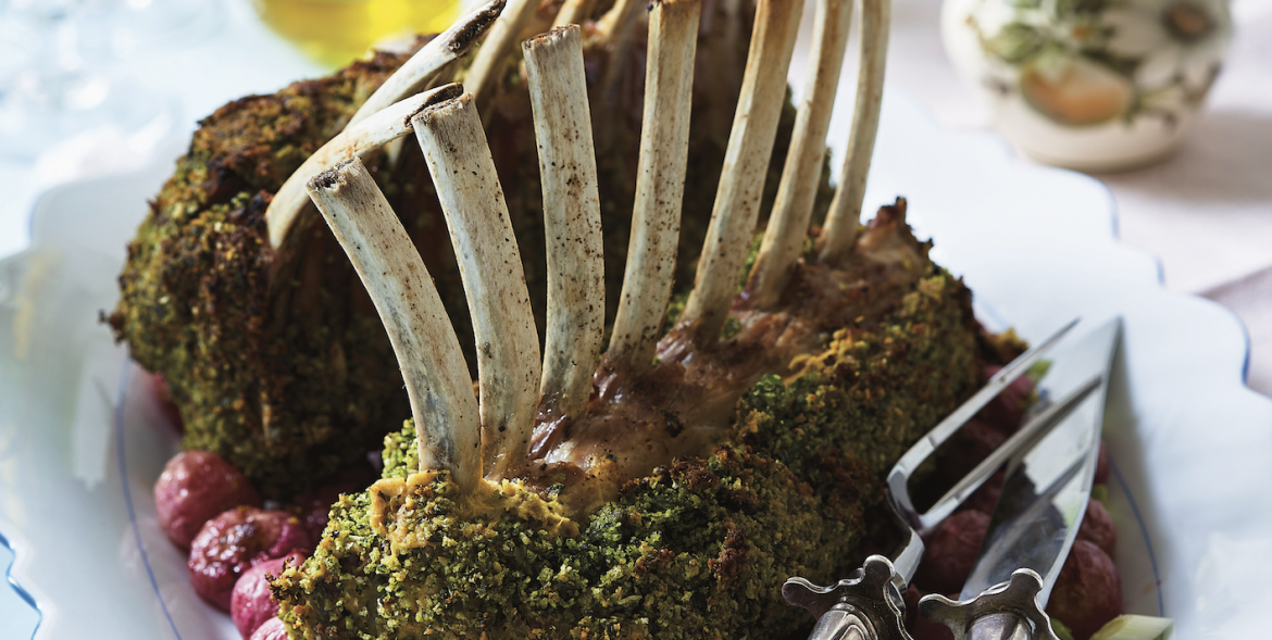 Herb-crusted rack of lamb
