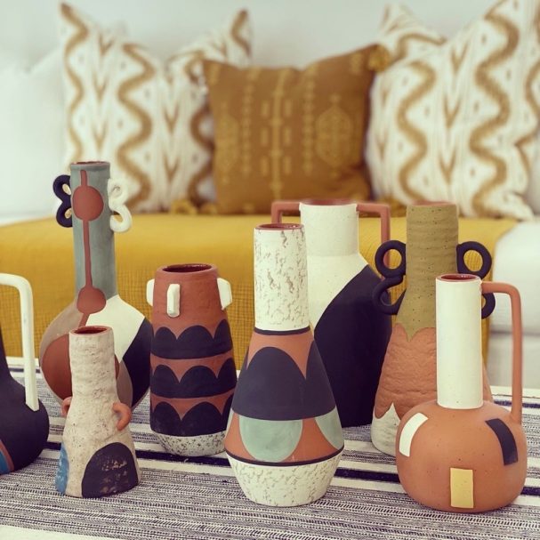 pezula interiors terra-cotta vases