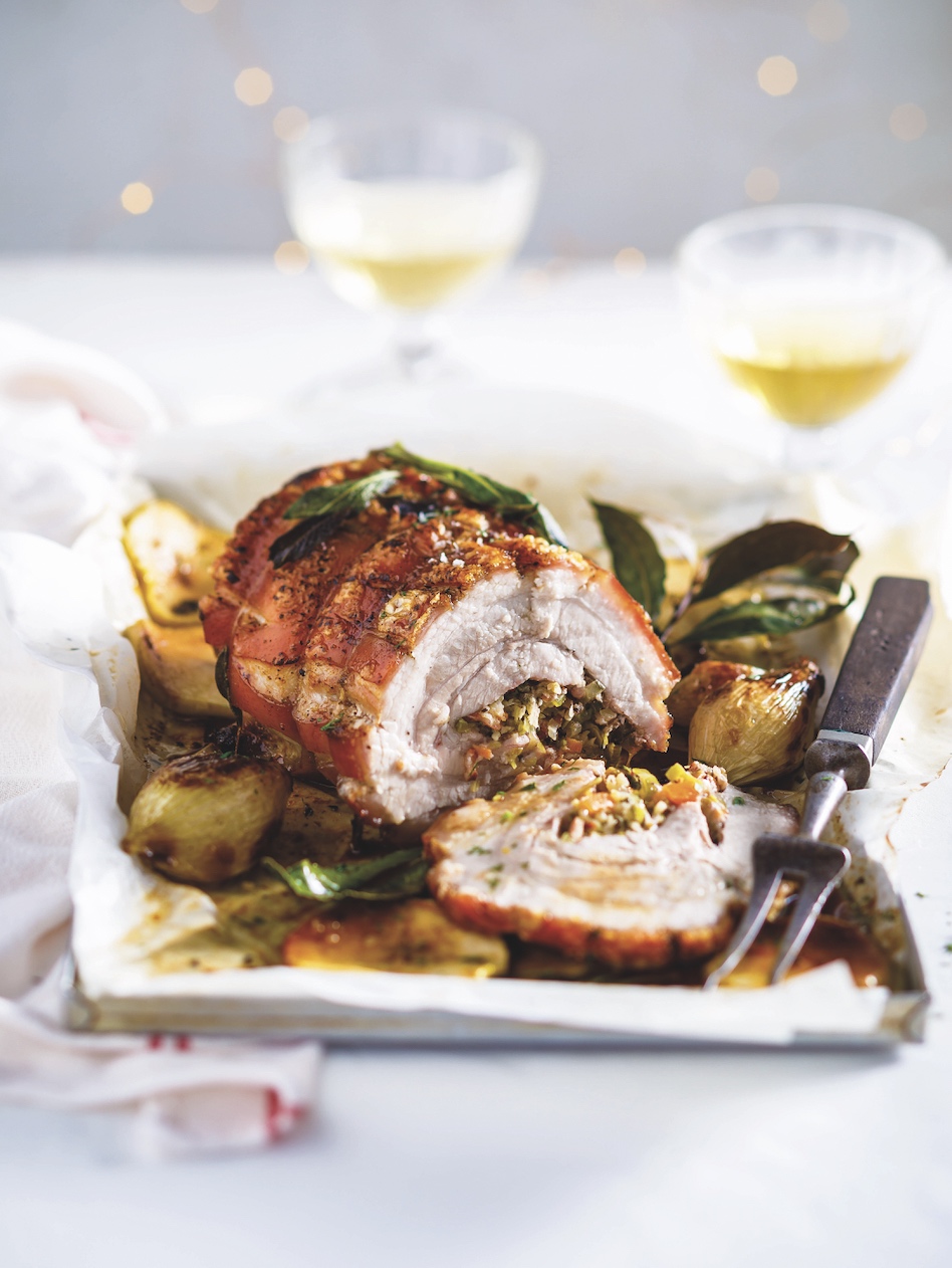 Stuffed pork roulade