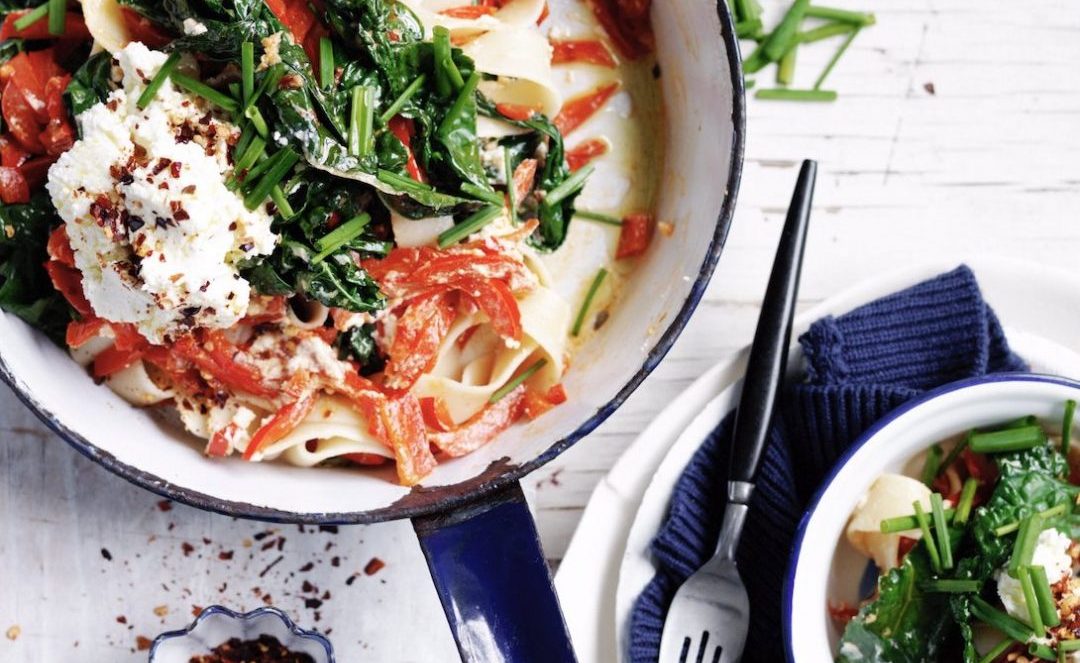 Pappardelle with Ricotta, Pepper & Cavolo Nero