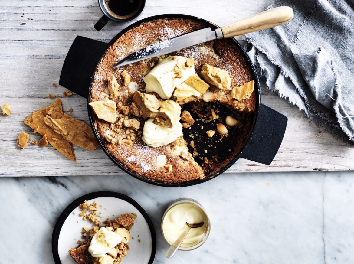 Coconut Blondie with Sea Salt Honeycomb