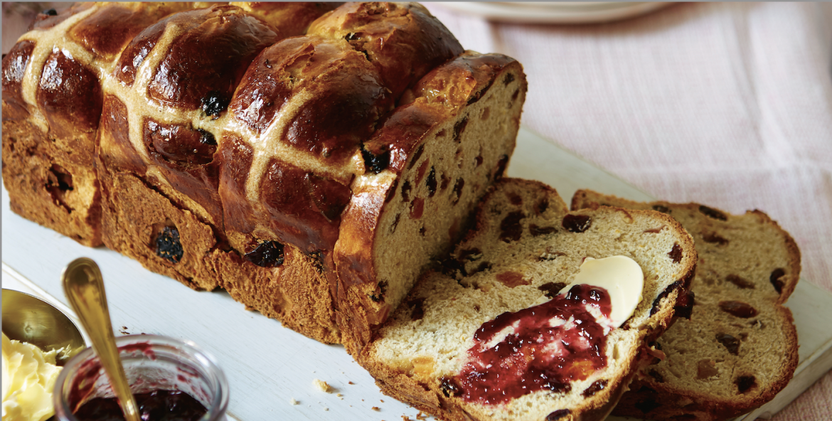 Hot cross bun loaf