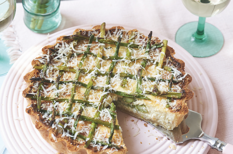 Asparagus quiche