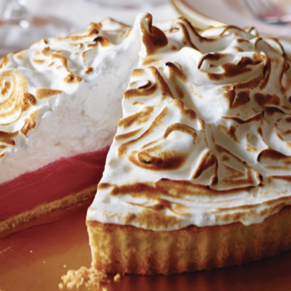 Rhubarb meringue pie