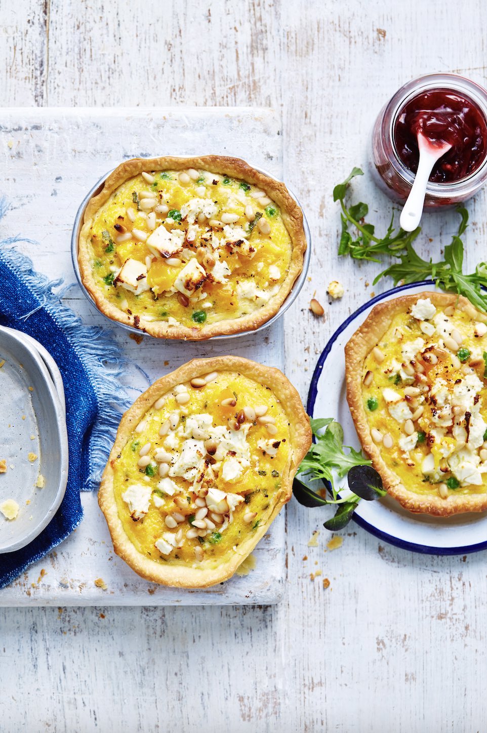 Garlicky Pumpkin & Feta Quiches
