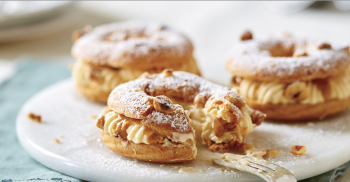 Apple and hazelnut Paris-brest