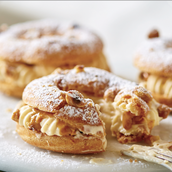 Apple and hazelnut Paris-brest