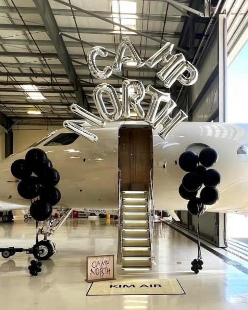 north west's 9th birthday party camp north private jet kim air