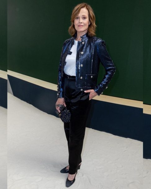 sigourney weaver couture week in europe