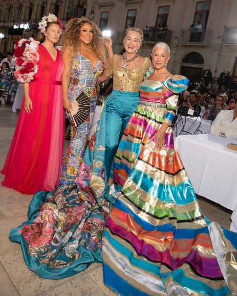 couture week in europe celebrities at dolce and gabbana 