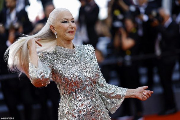 helen mirren cannes festival long hair 