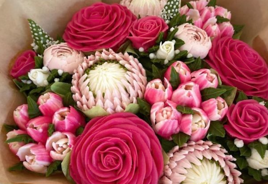 Take a bite from a protea or rose – Cake bouquets made locally!