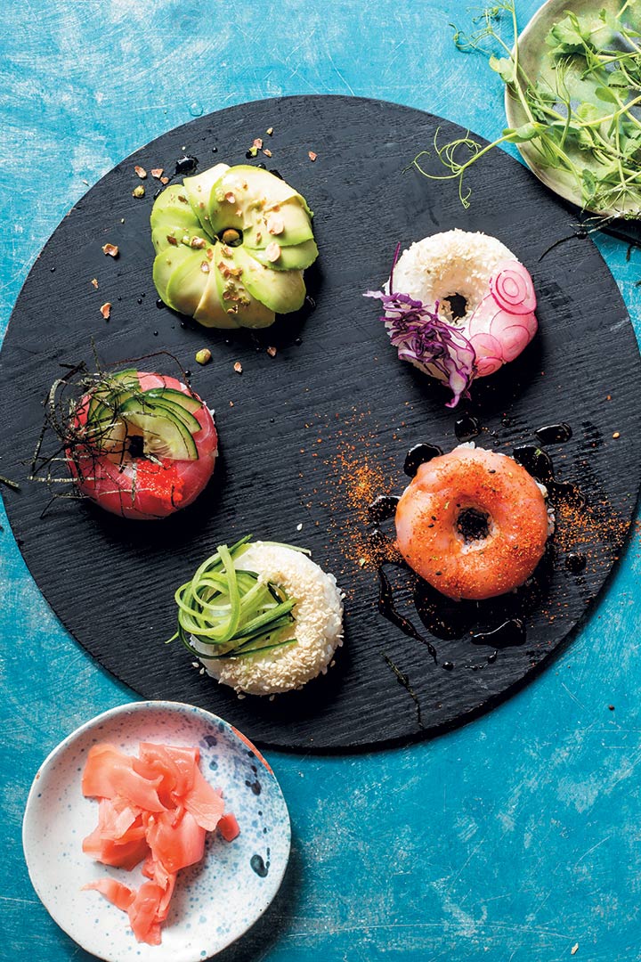 Sushi doughnuts in 3 steps