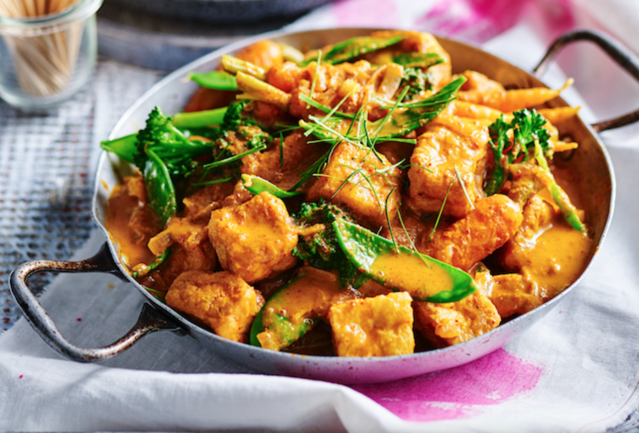 Mouthwatering 30minute tofu and veggie red curry recipe