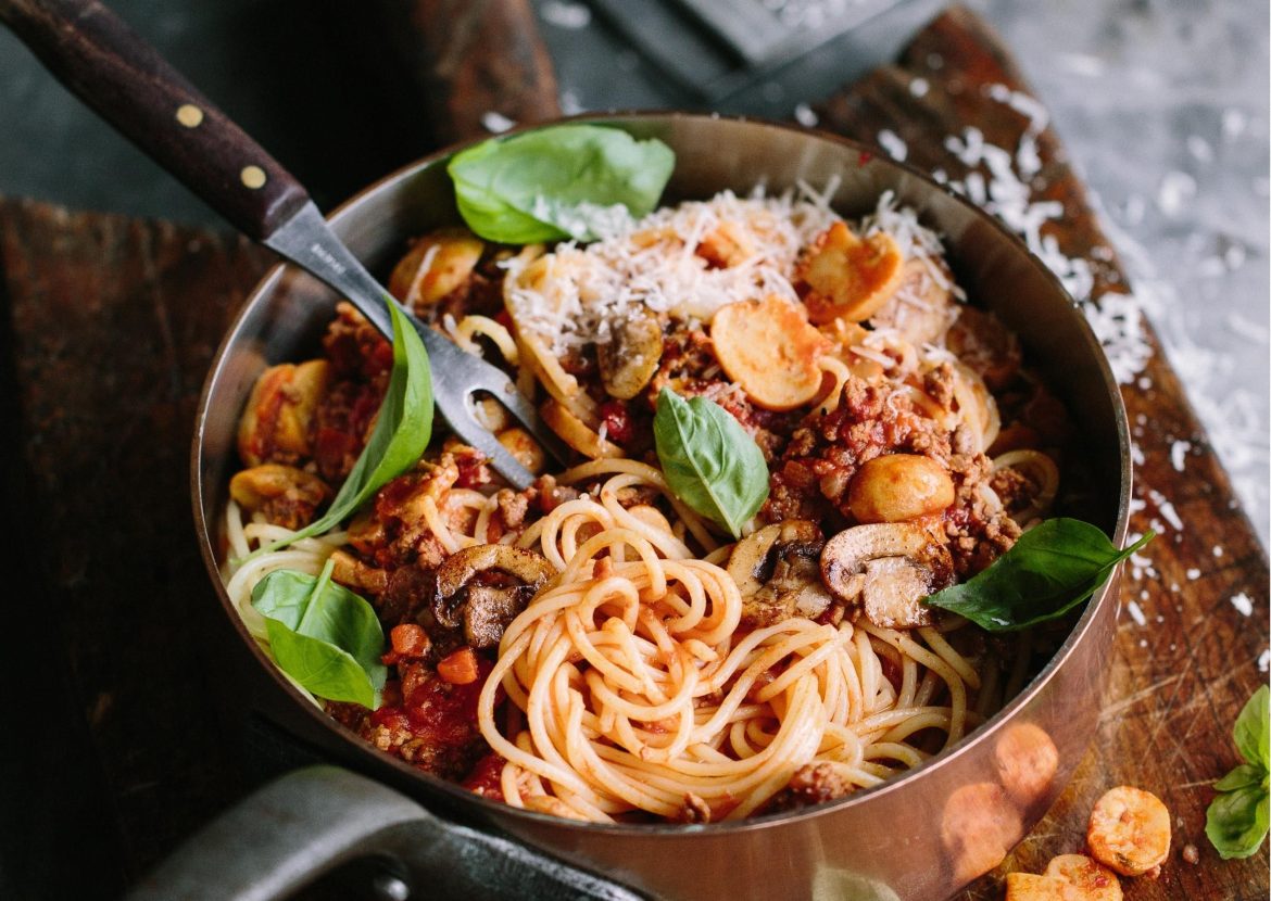 Comfort food 101: Beef & mushroom bolognese