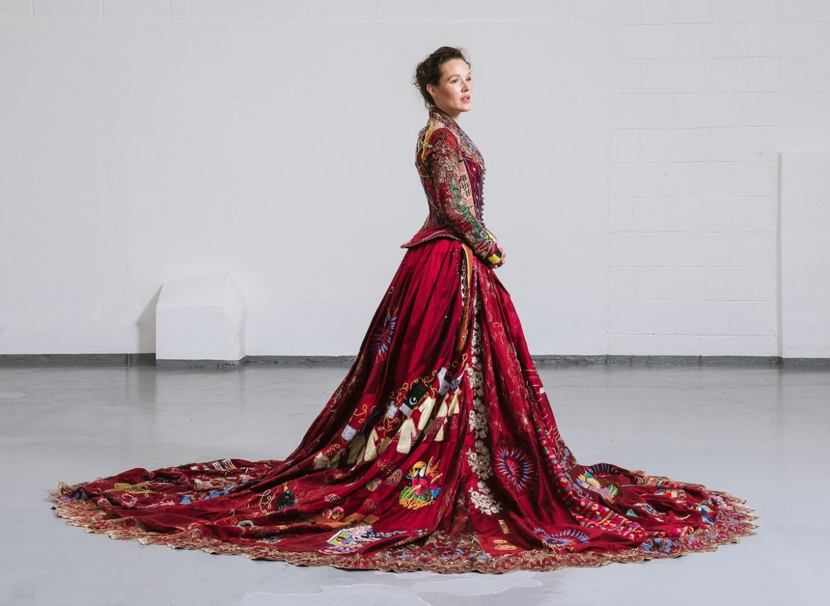 This ornate red dress took 13 years and 353 artists in the making