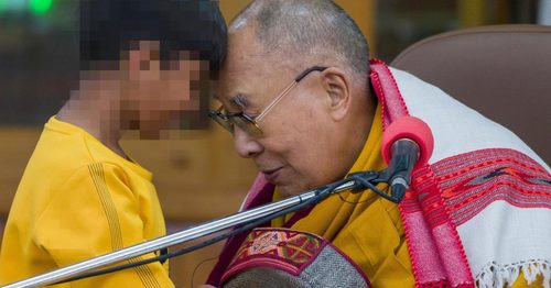 The Dalai Lama apologises for remarks to young boy to “suck his tongue”