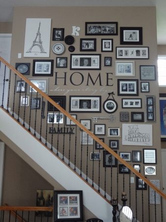 a staircase memory wall