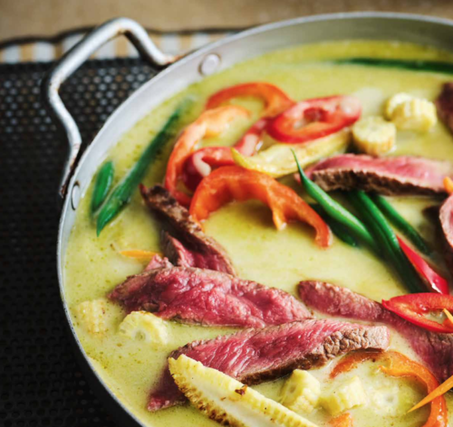 Thai green-style steak curry