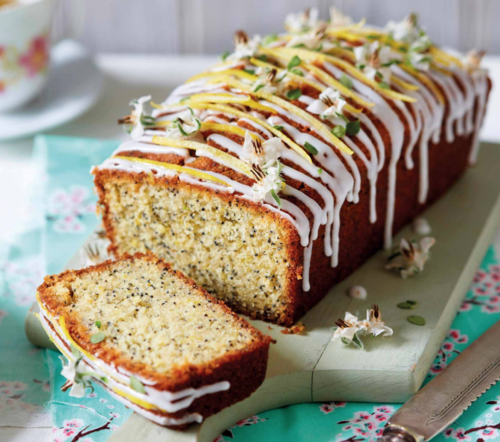 Lemon, thyme & poppy seed cake