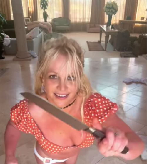 Britney Spears sparks concern after brandishing knives in Instagram video