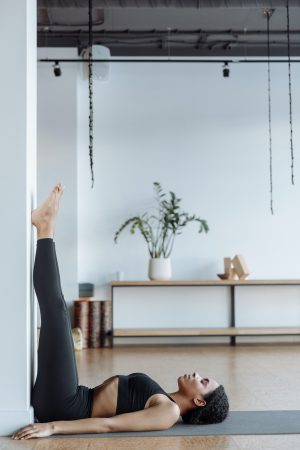 legs up on wall