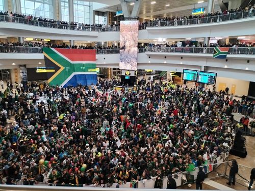 SEE: South Africa’s Springboks return to warm welcome home at OR Tambo