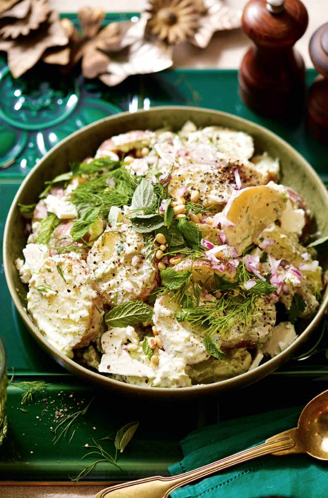 Herby feta potato salad
