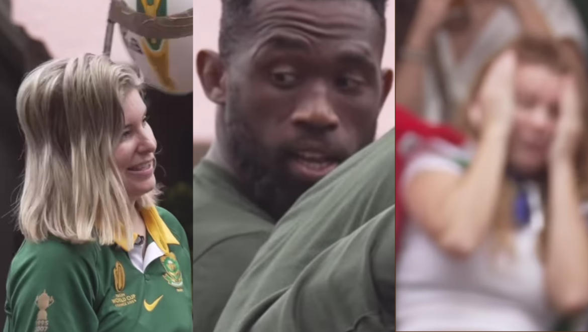 WATCH: Rachel Kolisi hit with a rugby ball on Springbok victory tour