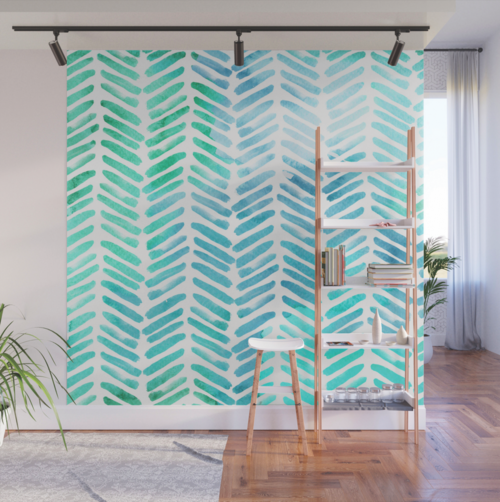 DIY your own free-hand chevron wall