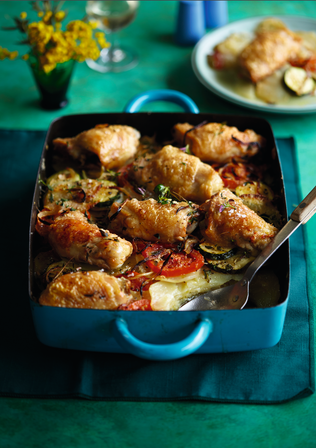 Mediterranean chicken gratin