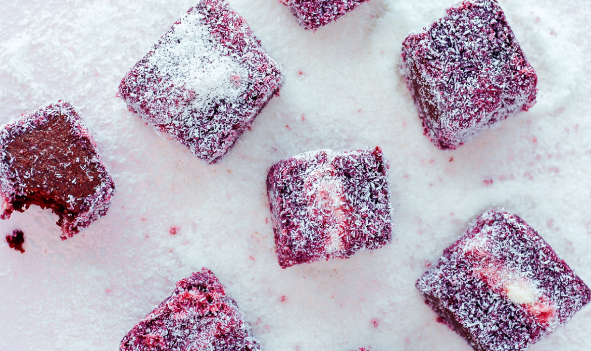 Red velvet lamingtons