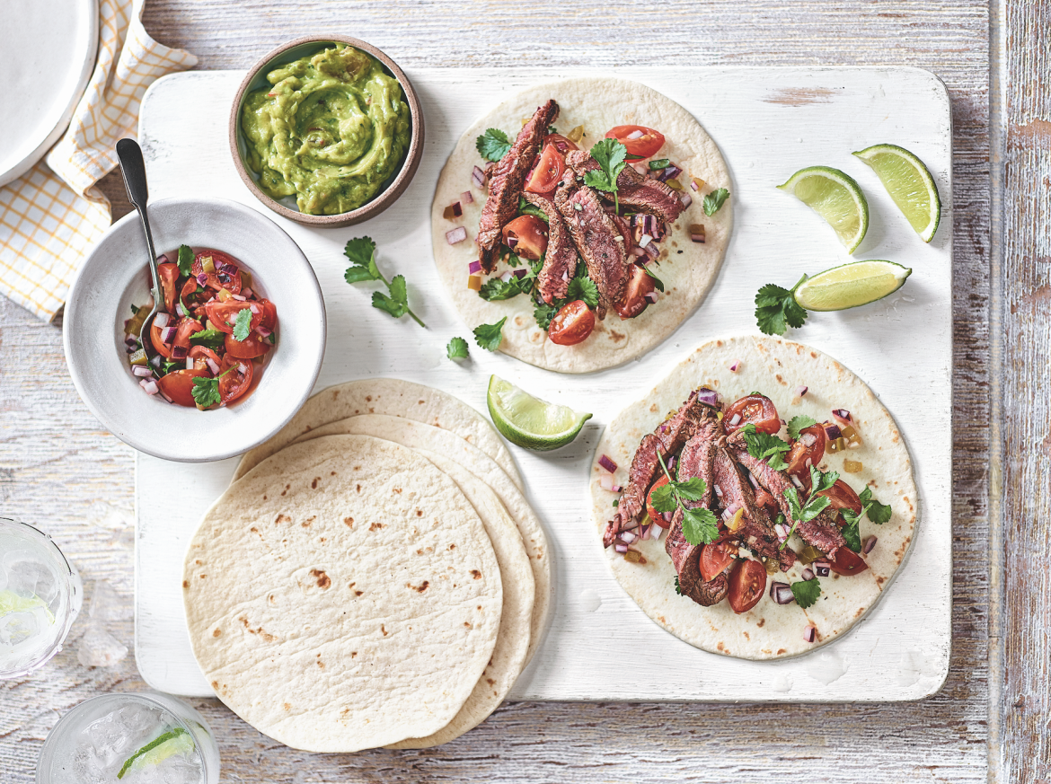 Steak and salsa wraps