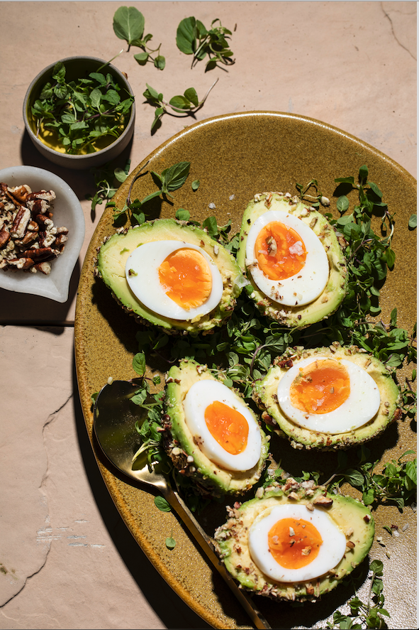 Avo & egg truffles with a quick chilli oil