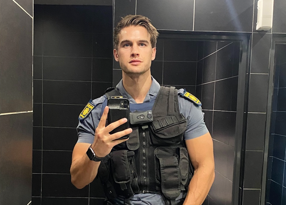 South Africans swoon over hunky local cop doing the rounds