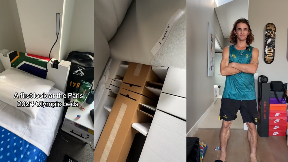 WATCH: Clip shared by SA athlete shows return of Olympic ‘anti-sex’ cardboard beds