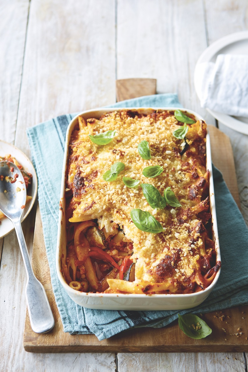 Veggie pasta bake