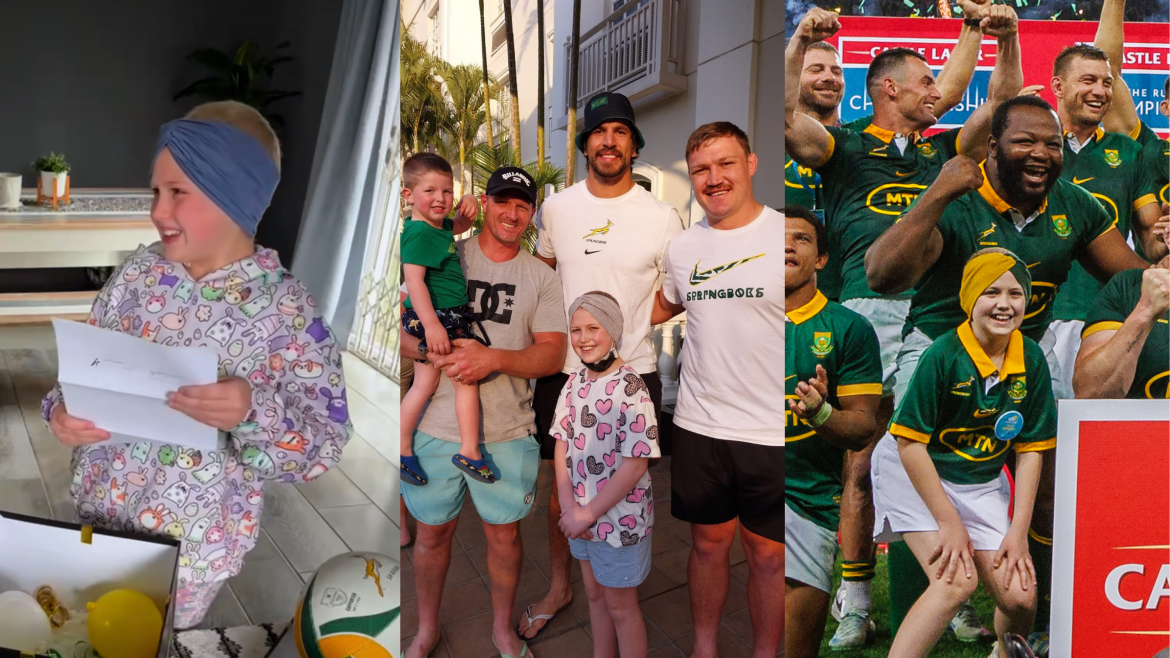 Bokke make dreams of 10-year-old cancer patient come true, welcoming her on field as mascot