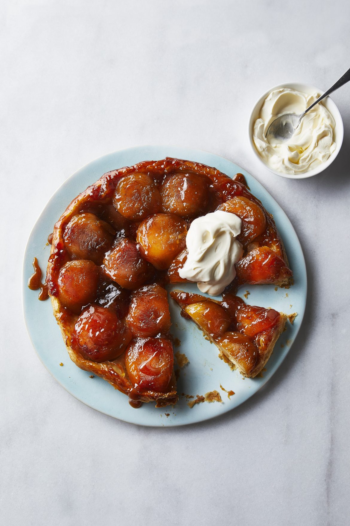 Apple and ginger tarte tantin