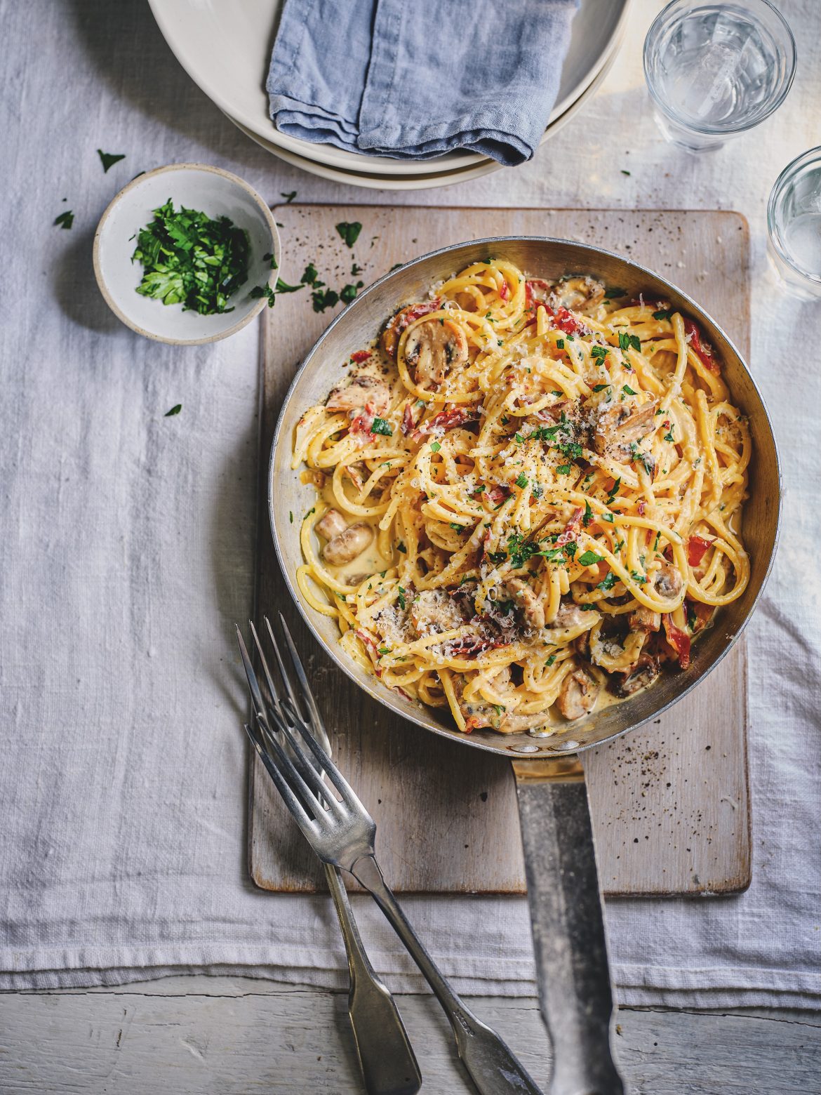 Mushroom carbonara