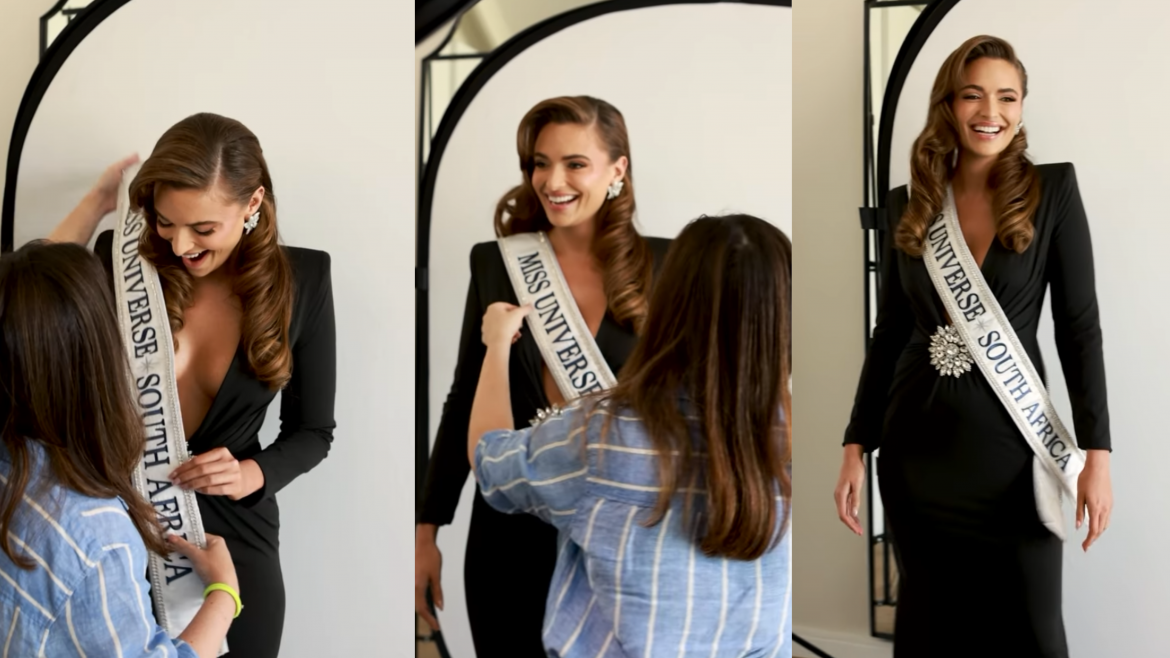 WATCH: Mia le Roux surprised with official Miss Universe South Africa sash