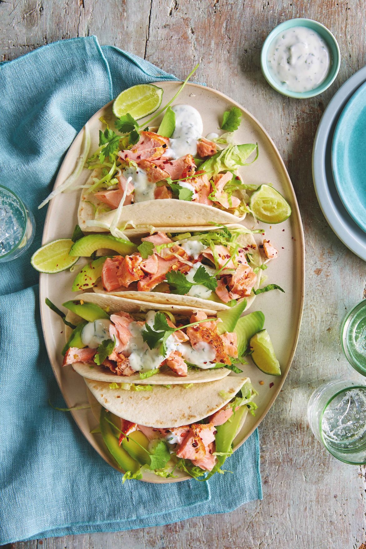 Salmon tacos