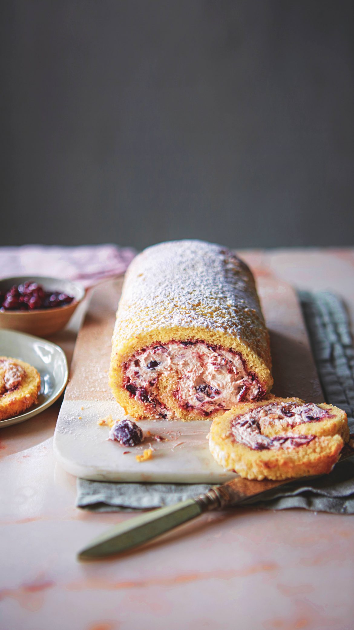 Cherry roulade