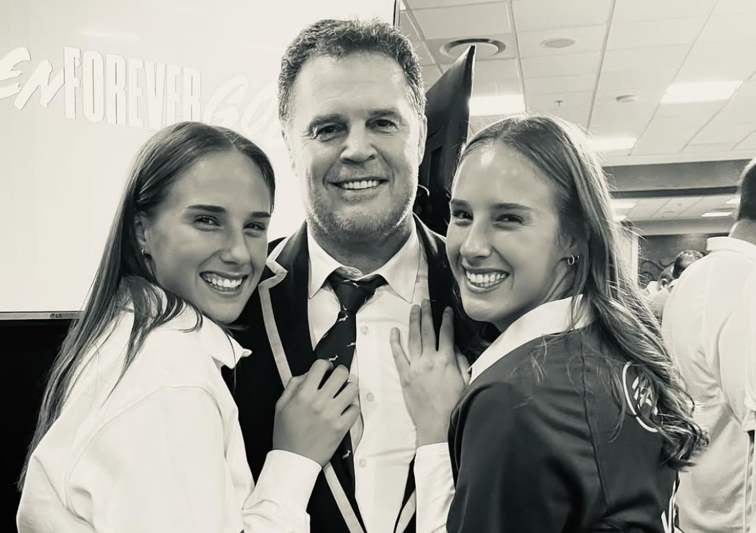 Rassie Erasmus’ twin daughters honour their dad: ‘He’s truly a hero’
