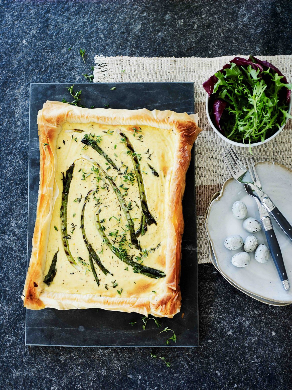 Leek and lemon tart