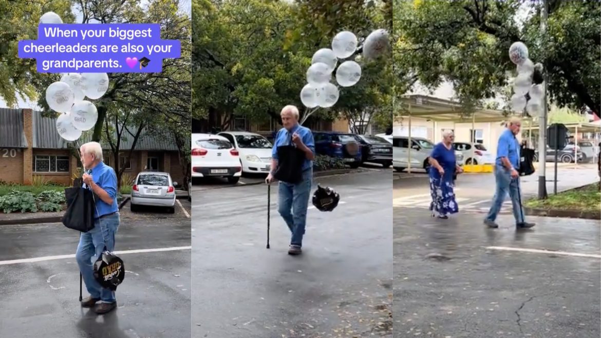 Grandpa of NWU graduate melts hearts: ‘When your biggest cheerleaders are also your grandparents’