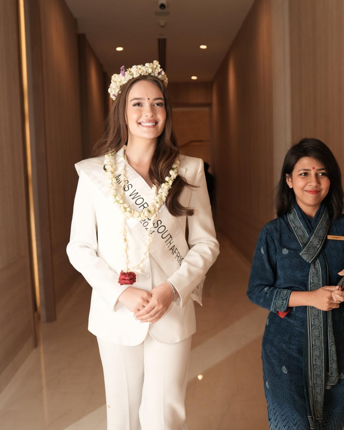 Zoalize Jansen van Rensburg dazzles in India as she champions child safety on the Miss World stage
